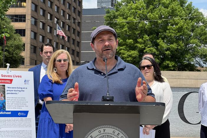 Alton Fry, a Franklin County man who is undergoing treatment for prostate cancer, makes too much money for Medicaid but too little to afford coverage through the marketplace. Jill Nolin/Georgia Recorder