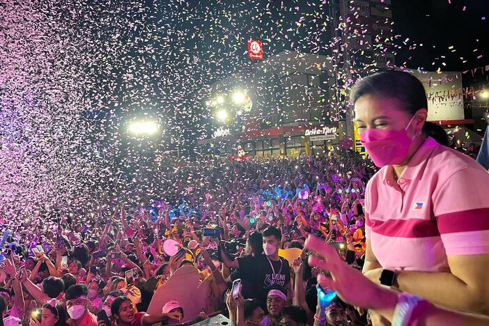 A street celebration during an election in the Philippines.