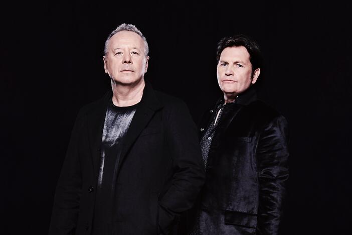 Jim Kerr (left) and Charlie Burchill cofounded Simple Minds with friends in 1977 in Glasgow, Scotland. The band performs at Atlanta's Synovus Bank Amphitheatre at Chastain Park on June 7, 2025.