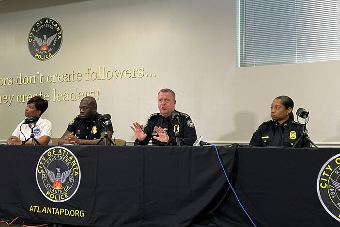 Atlanta police chief Darin Schierbaum presented how crime data in the first 5 months of 2025 compares to last year
