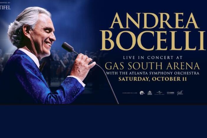 Andrea Bocelli live in concert at Gas South Arena