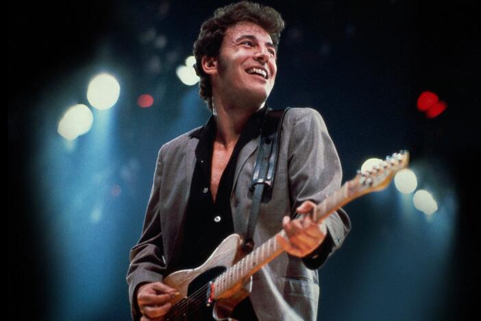 Bruce Springsteen on stage.