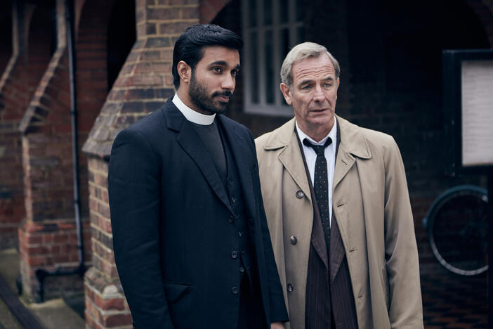 Alphy and Geordie investigate a murder case on Season 10 of Grantchester