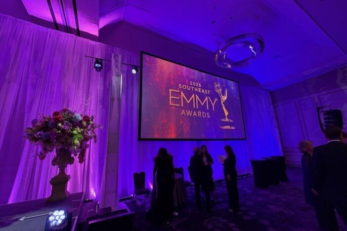 Display screen at the Emmys.