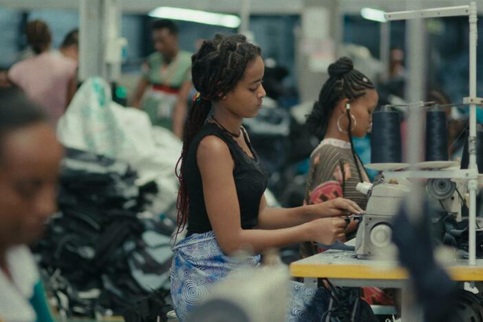 Women working in a factory.