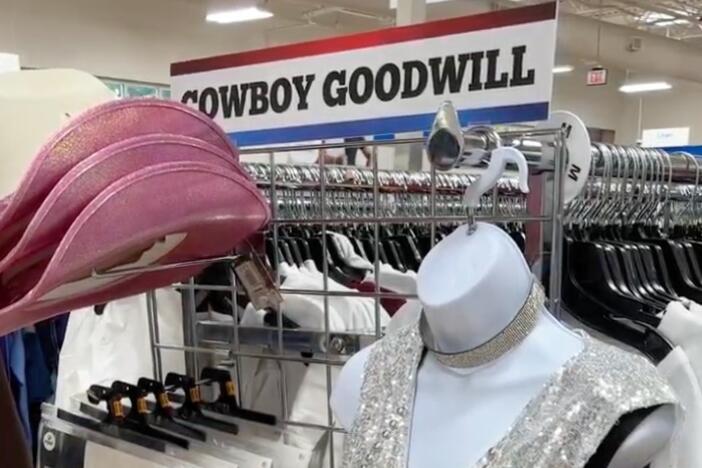 Select Goodwill stores in Atlanta are curating displays of cowboy-inspired clothing for Beyoncé fans.
