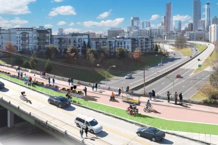 A rendering of the Jackson Street Bridge improvements. (Courtesy Atlanta Department of City Planning)