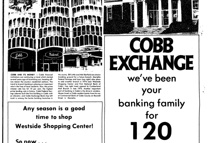 Cobb Exchange Bank Advertisement - 1974