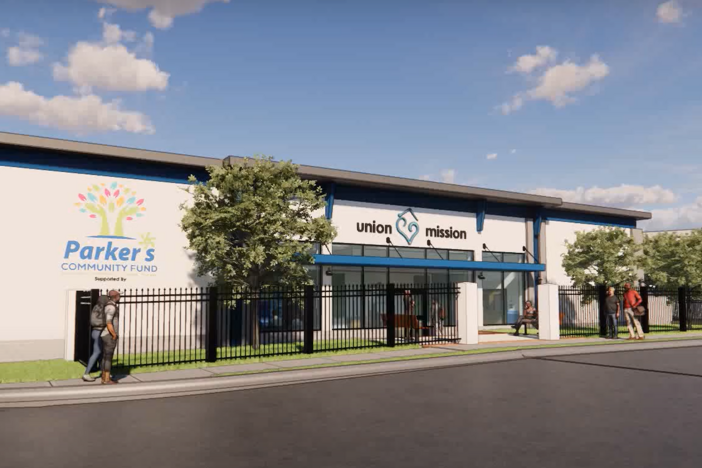An architectural rendering of the future Union Mission Resource Center in Savannah.