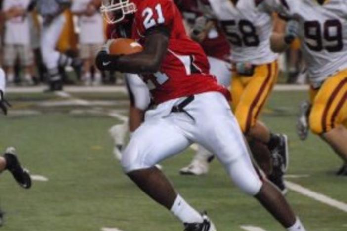 Dante Sawyer and North Gwinnett will try to run past neighborhood rival Collins Hill tonight in Suwannee. Photo by Jon Barash.