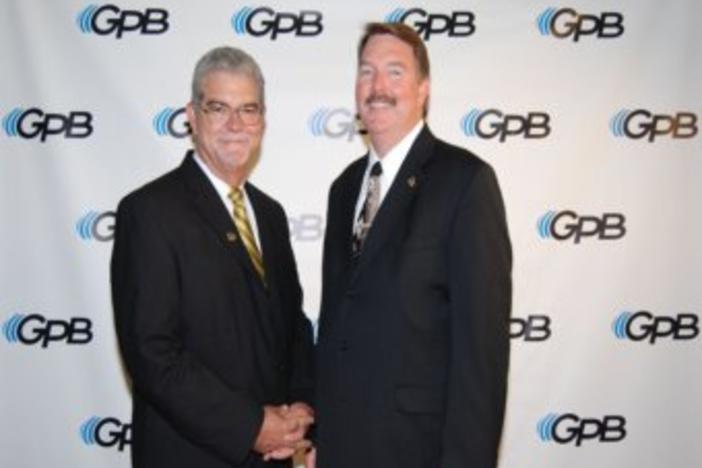 Former GADA President Jeff Beggs (L) and current GADA President Bob Stinchcomb. Photo by Cheryl Alford