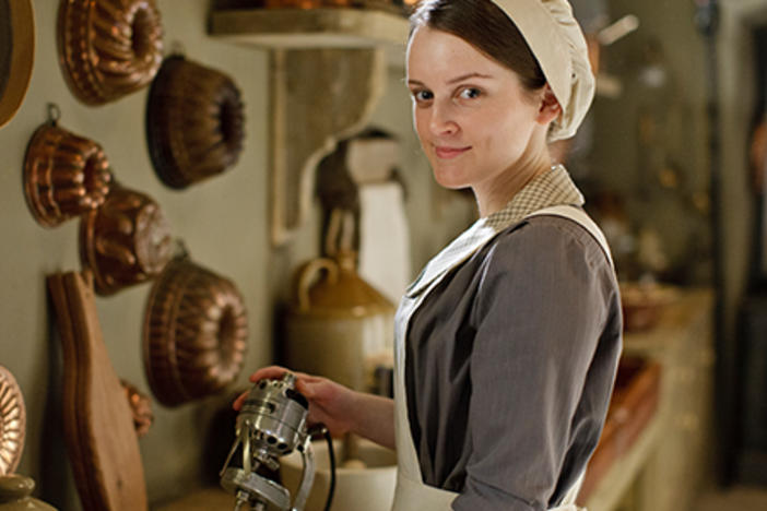 Daisy's electric mixer causes friction downstairs. (Photo via WGBH.)