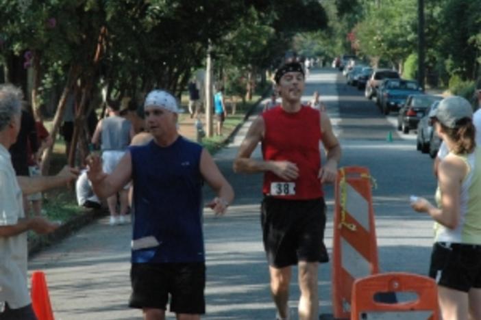 Runners kick off the annual "B*ATL" -- Atlanta's Battle of Atlanta festival -- in the Kirkwood neighborhood of Atlanta.