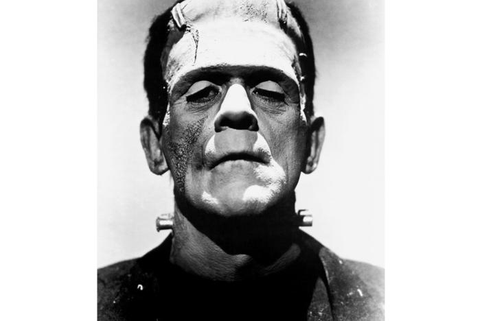 A promotional photo of Boris Karloff as Frankenstein’s monster from Universal Studios “The Bride of Frankenstein.” (Photo via <a