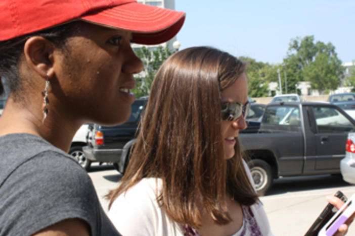 Educators go on the hunt for hidden treasure during a day of geocaching.