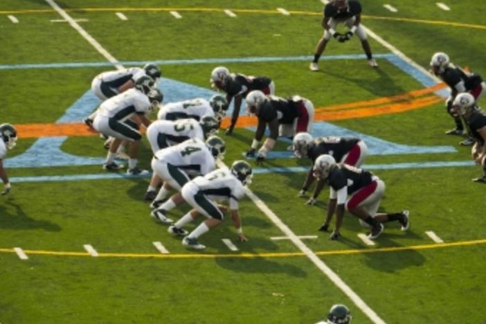 Grady High School's football team squares off against Blessed Trinity. (Photo: GPB)