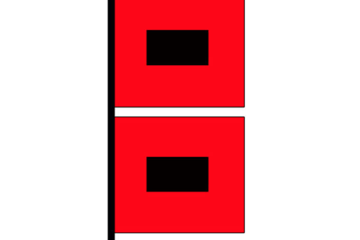 Hurricane flags, courtesy of the U.S. Coast Guard