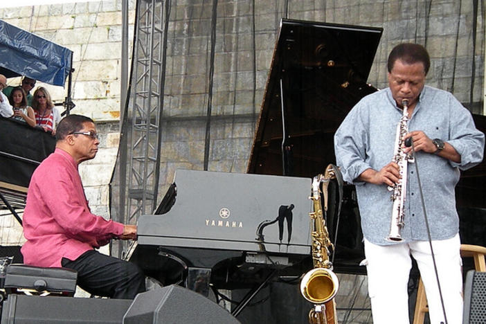 Herbie Hancock & Wayne Shorter at the 2013 Newport Jazz Festival