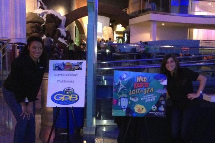 Rachel Daniels and Lara Fawaz at the Georgia Aquarium