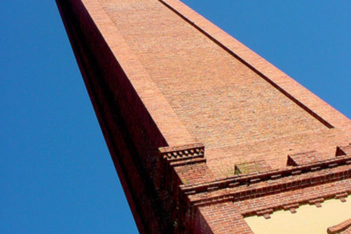 In Augusta, the original chimney of the Confederate Power Works still stands. (photo courtesy Sir Mildred Pierce)