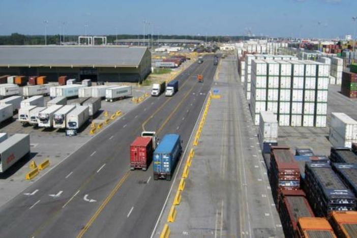 The DeLoach Connector is estimated to have 8,000 trucks transporting goods daily.