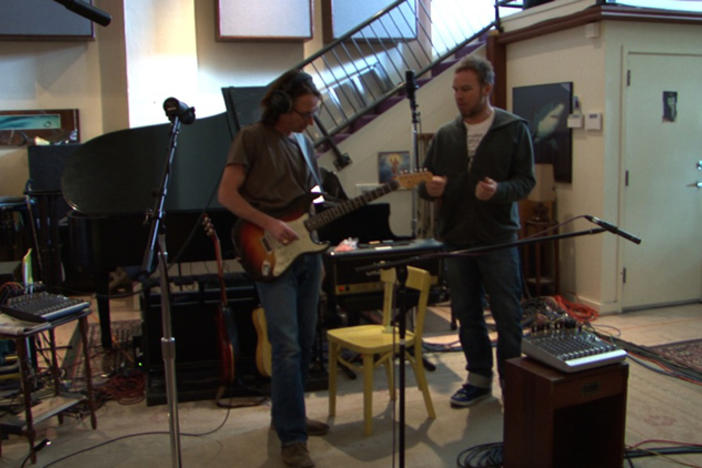 Pearl Jam guitarist Stone Gossard and bassist Jeff Ament.  Photo courtesy of Cameron Crowe.