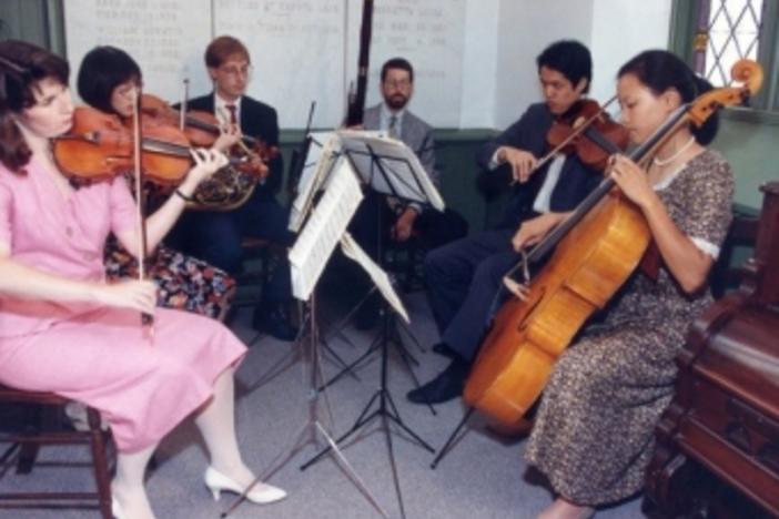 Of the six friends of the couple playing at this wedding, only two make their living as instrumentalists. (Photo: Jon Reis.)