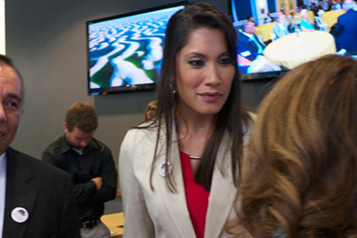 2014 Georgia Teacher of the Year, Amanda Miliner, attends the Get Georgia Reading event. (Photo by Rosemary Jean-Louis).