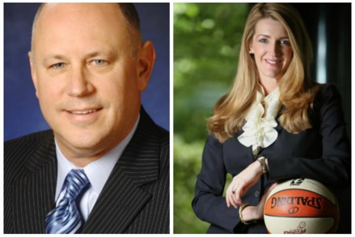 Jeff Sprecher (l) and his wife Kelly Loeffler (r) are a high profile couple in the financial world.