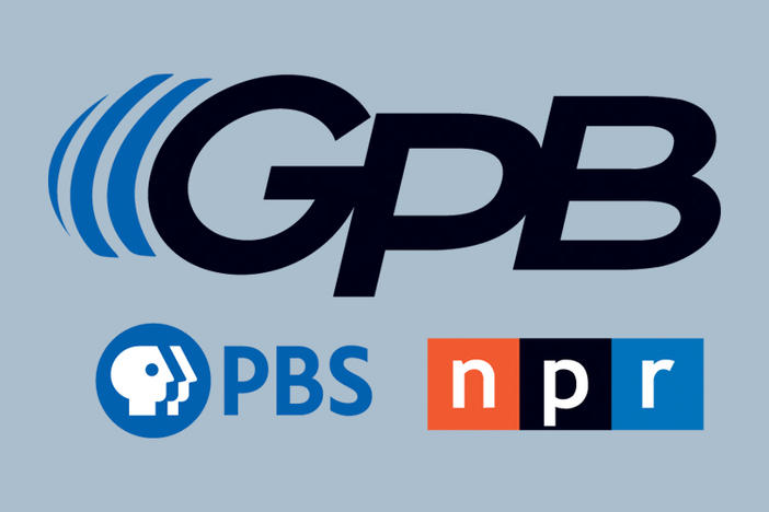 Georgia Public Broadcasting, Public Broadcasting Service, National Public Radio logos.
