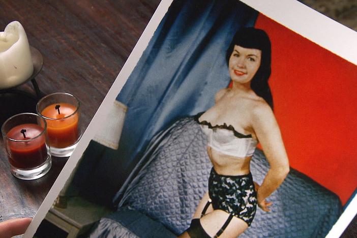 Did we find a slide of Bettie Page that somehow escaped the censorship of the 1950s? 