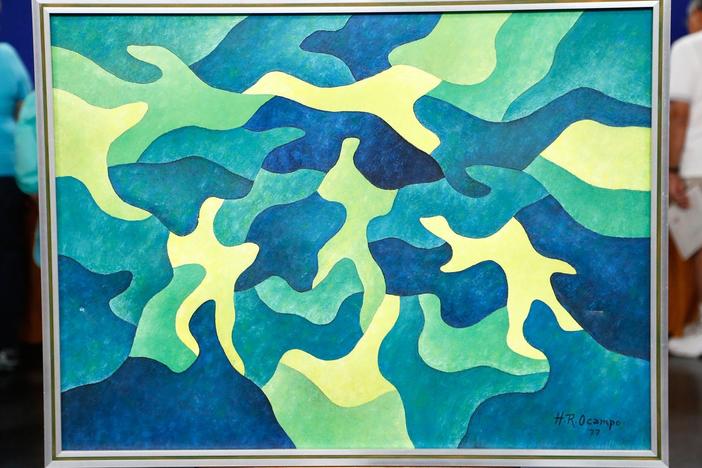 Appraisal: 1977 Hernando Ruiz Ocampo Oil, from Celebrating Asian-Pacific Heritage.