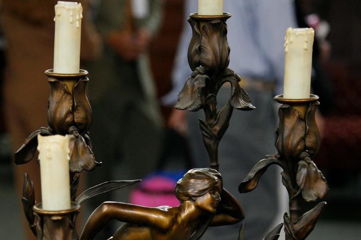 Appraisal: Bouval Art Nouveau Candelabrum, ca. 1900
