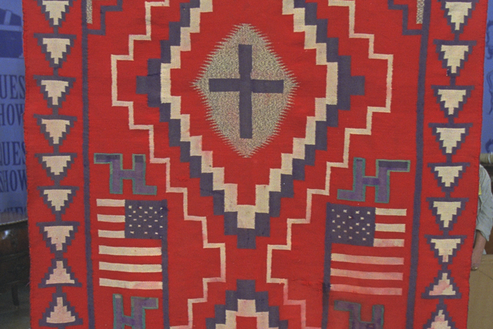 Appraisal: Navajo Germantown Rug, ca. 1900, from Vintage Hot Springs.