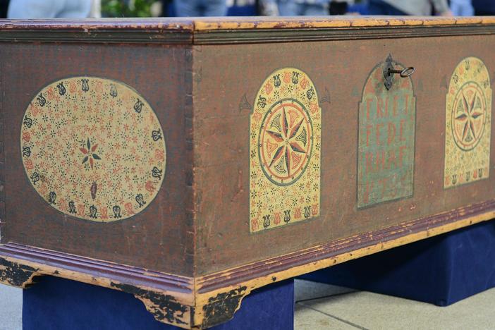 Appraisal: 1785 Painted Pennsylvania Dower Chest
