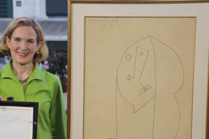 Appraisal: 1943 Picasso Ink-on-Paper & 1963 Letter