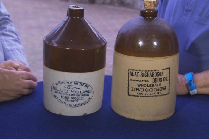 Appraisal: Stoneware Advertising Jugs, ca. 1900