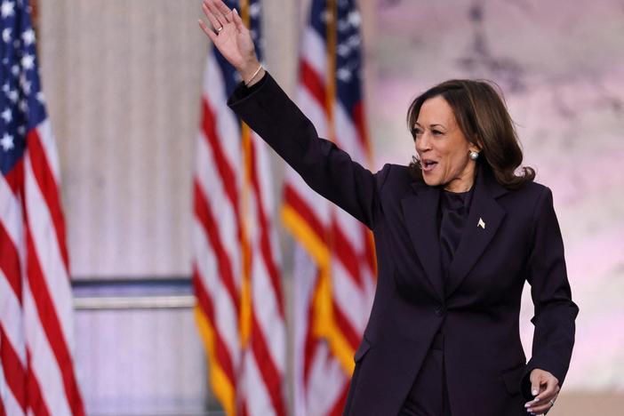 Harris urges supporters to 'never give up the fight for our democracy' in concession