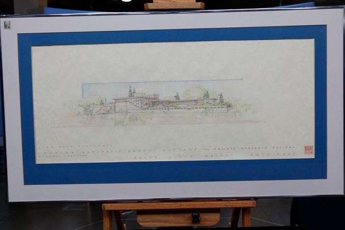 Appraisal: Frank Lloyd Wright Drawing of the Benjamin Adelman House, in Phoenix, Hour 3.