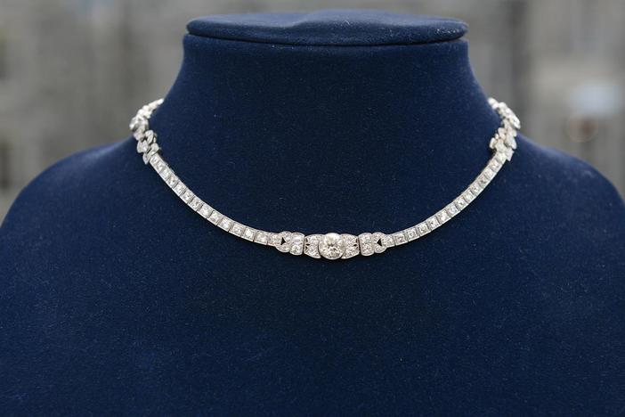 Appraisal: Diamond & Platinum Convertible Necklace, ca. 1925