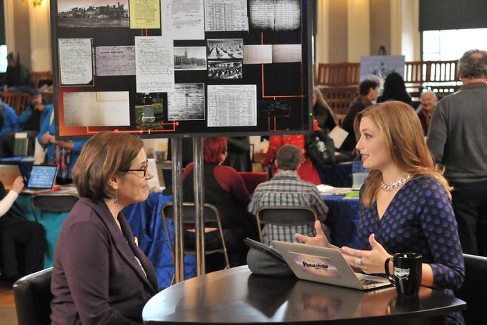Genealogists at Faneuil Hall to solve mysteries related to witch trials and orphan trains.