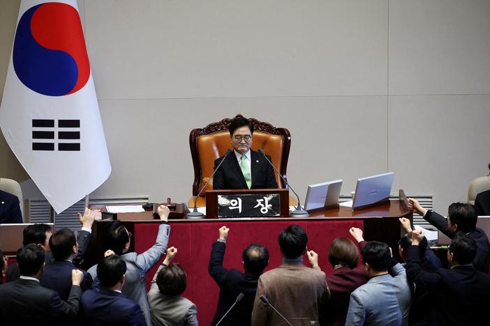 News Wrap: South Korea's parliament impeaches acting president