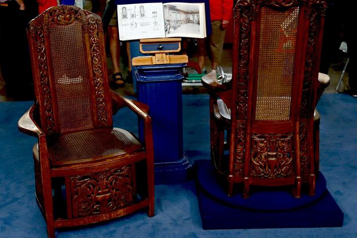 Appraisal: 1917 Leonard Willeke Designed Arm Chairs, from Detroit Hour 2.