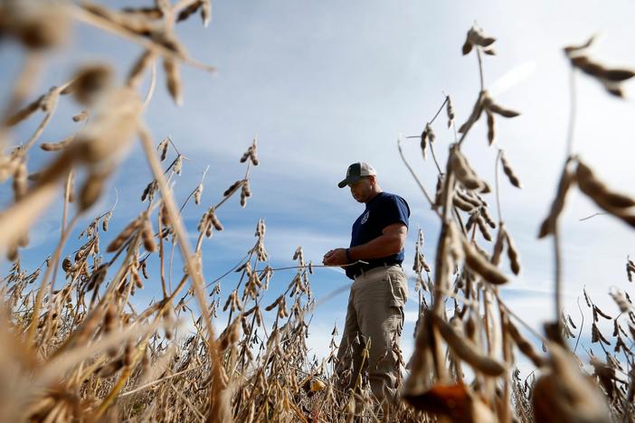 Trump pledged to "make it up" to farmers who could suffer from China's proposed tariffs.