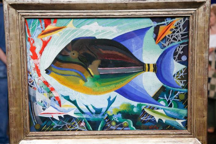 Appraisal: Joseph Stella Oil & Original Frame, ca. 1925