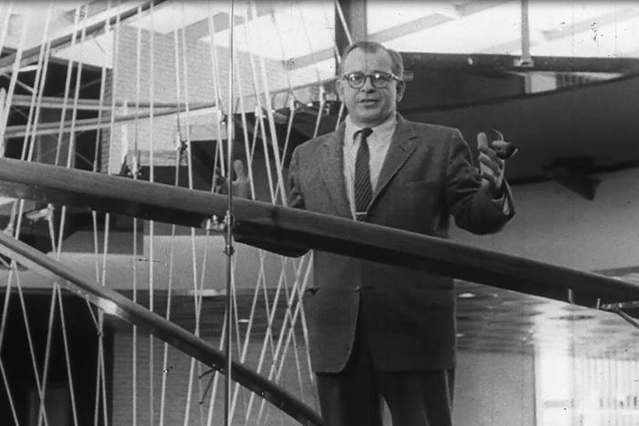 Eero Saarinen exhibited his architectural vision through his design for General Motors.