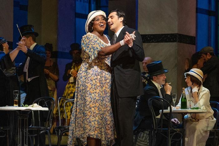 Puccini’s love story stars soprano Angel Blue as the French courtesan Magda.