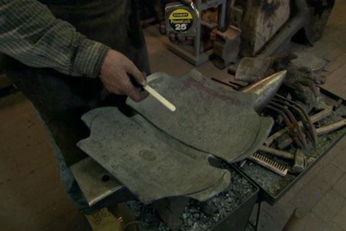 Blacksmith Tom Joyce speaks about his work and the mathematician Fibonacci.