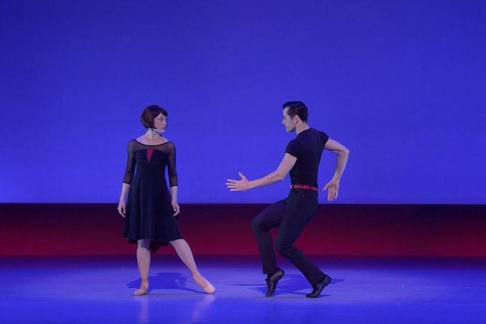 Leanne Cope and Robert Fairchild perform the signature pas de deux.