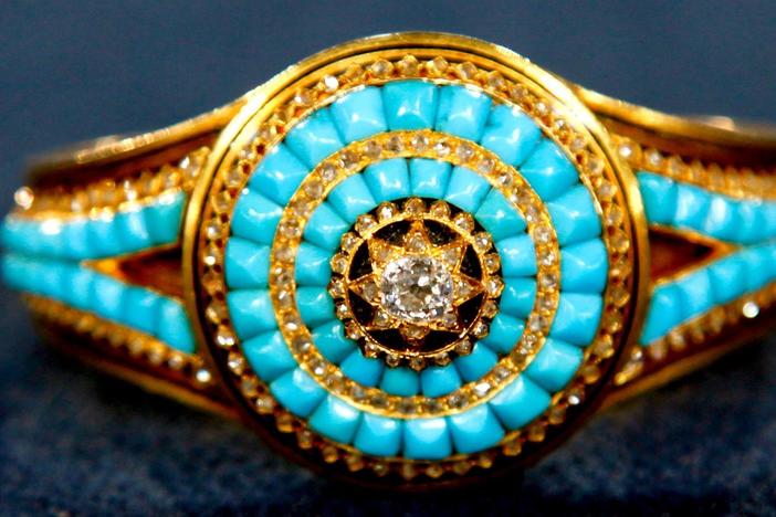 Appraisal: Persian Turquoise & Diamond Bracelet, ca. 1875, from Atlanta Hour 2.